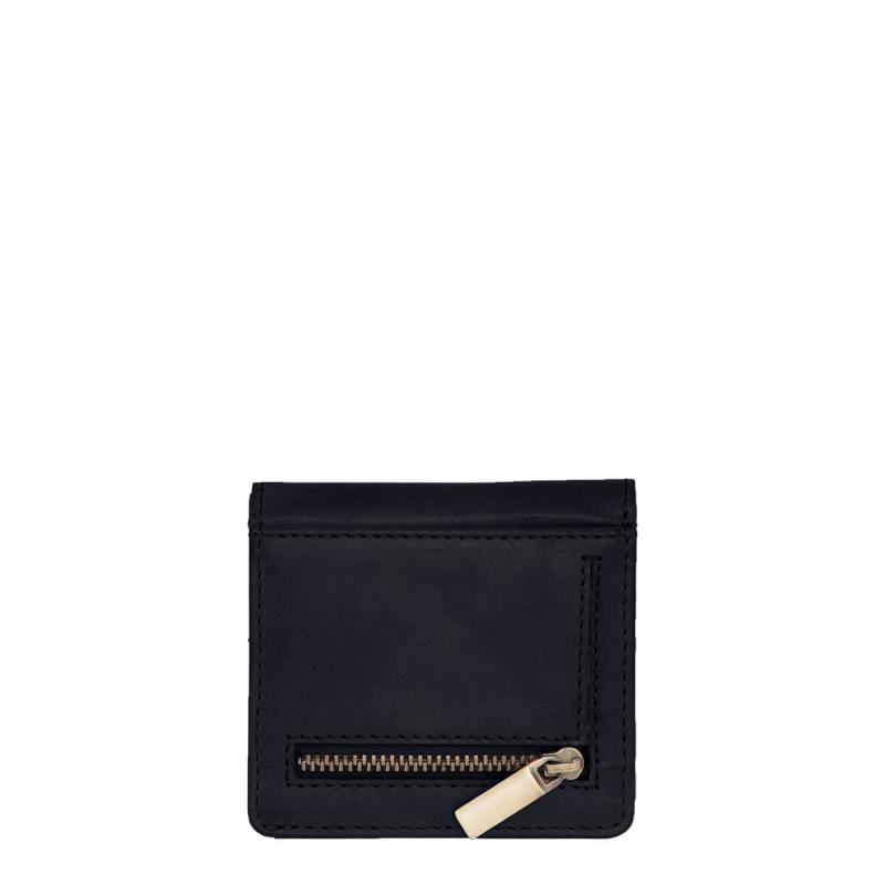 Alex Fold-Over Wallet Black Classic Leather - kožená peňaženka