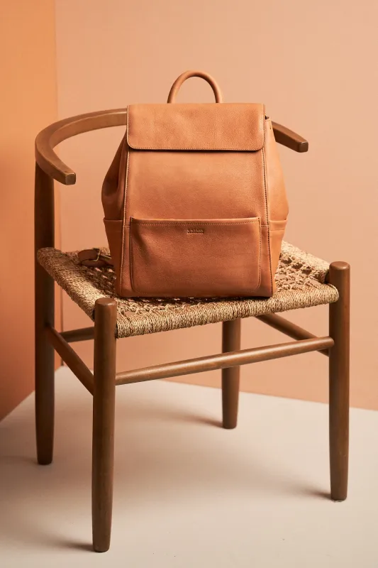 Jean Backpack Wild Oak Soft Grain Leather - kožený batoh