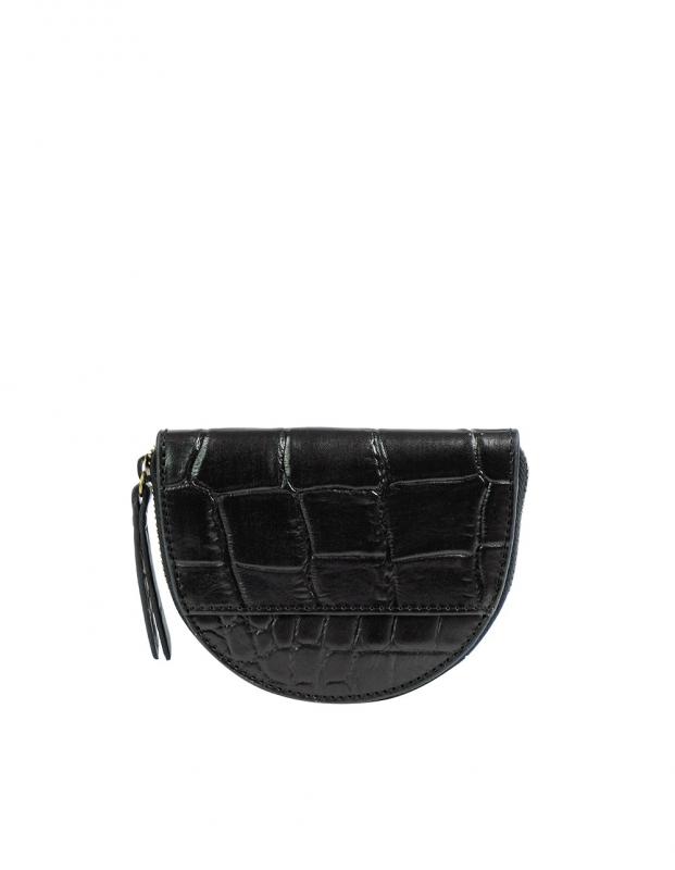 Laura´s Purse Black Croco Classic Leather - kožená peňaženka na mince
