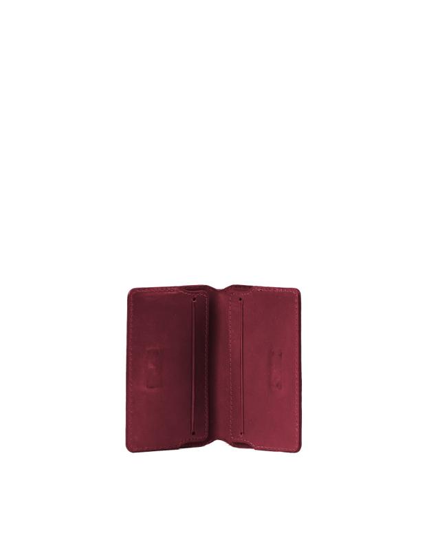Cassie Cardcase Ruby Classic Leather - kožený cardholder