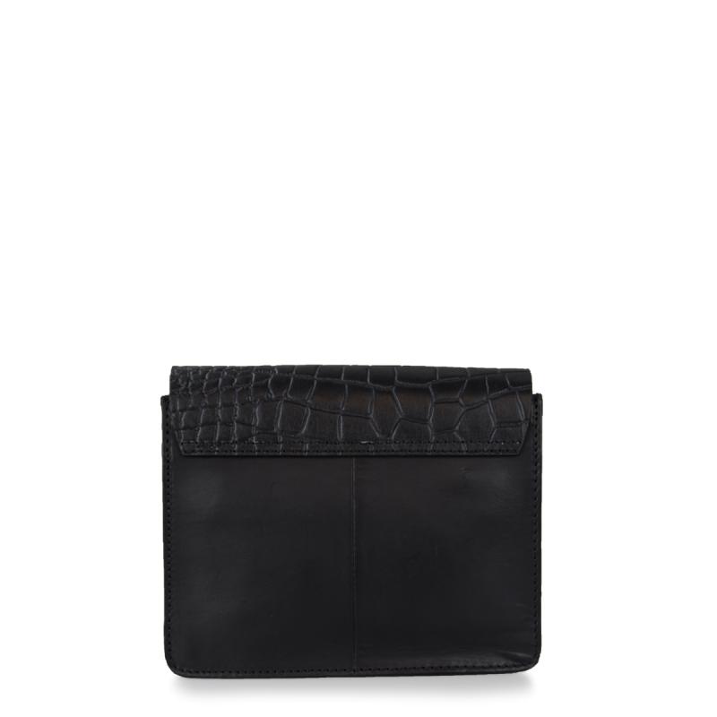 Audrey Mini Black Classic & Croco Classic Leather - kožená kabelka