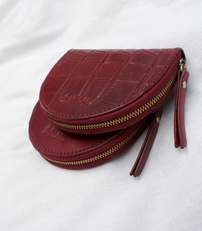 Laura Purse Ruby Croco Classic Leather - kožená peňaženka na mince