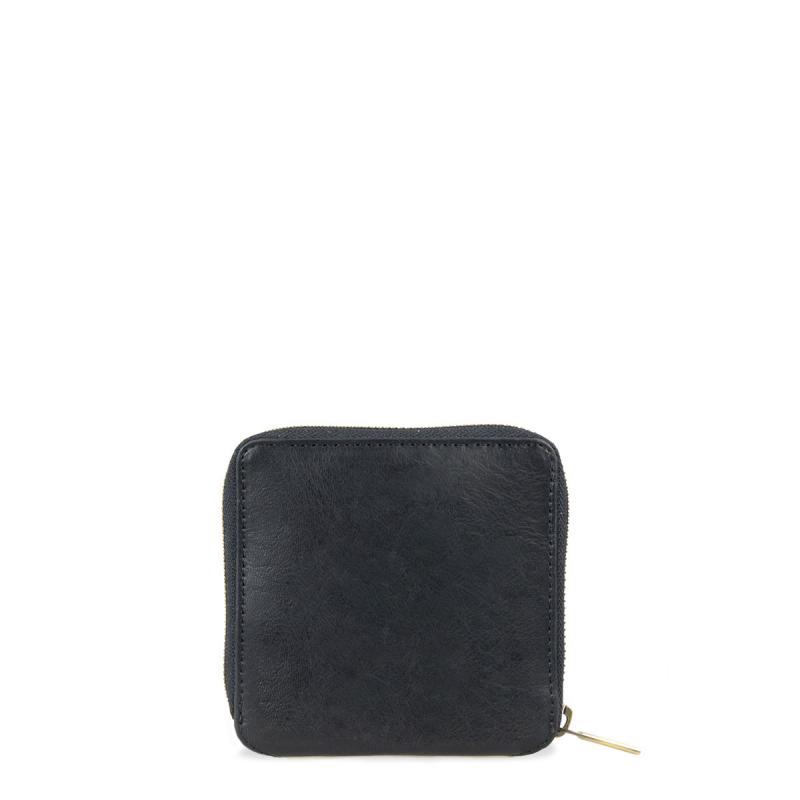 Sonny Square Wallet Black Stromboli Leather - kožená peňaženka