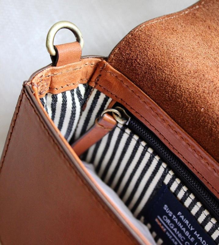 Nano Bag Cognac Classic Leather - malá crossbody kožená kabelka