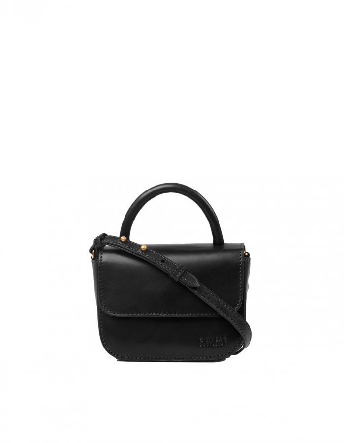 Nano Bag Black Classic Leather - malá crossbody kožená kabelka