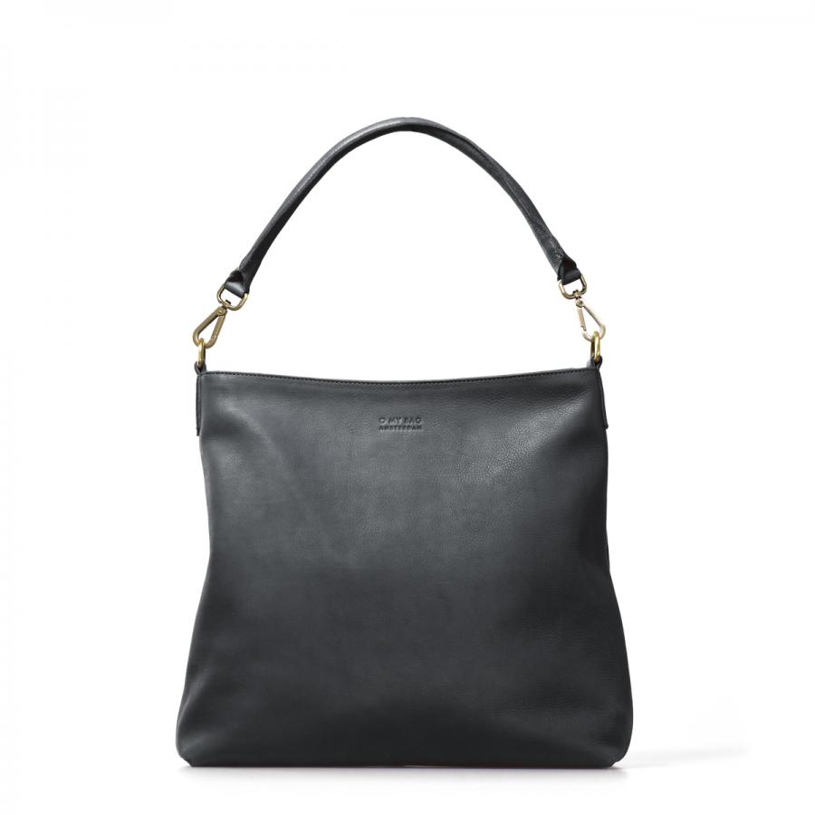 Janet Black Soft Grain Leather - kožená kabelka