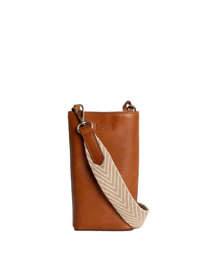 Charlie Phone Bag - Cognac Classic Leather - kožené vrecko na mobil
