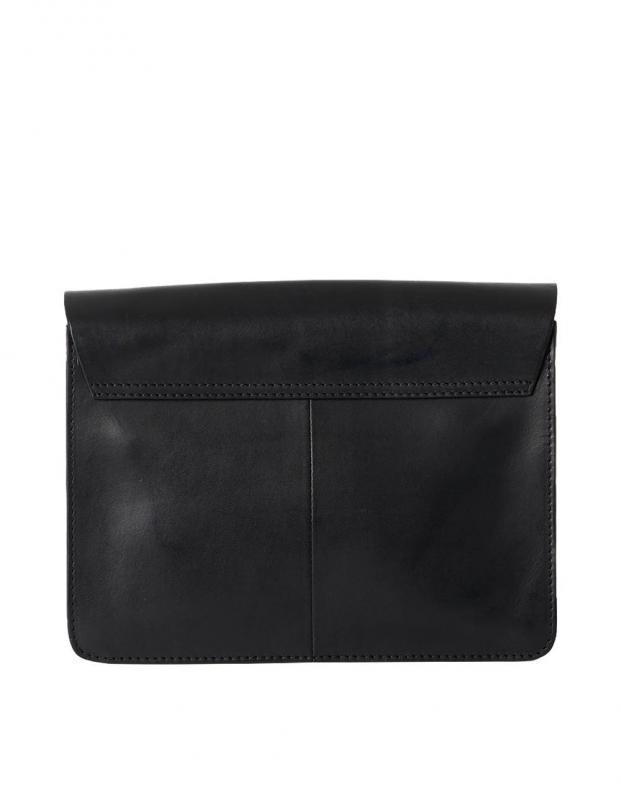 Audrey Black Checkered Classic Leather - kožená kabelka