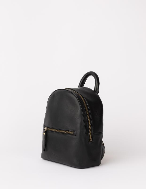 Ivy Mini Backpack Black Soft Grain Leather - kožený batoh