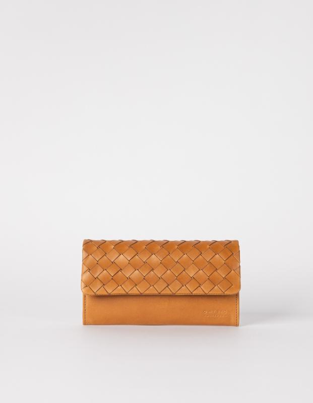 Pau´s Pouch Cognac Woven Classic Leather - kožená peňaženka