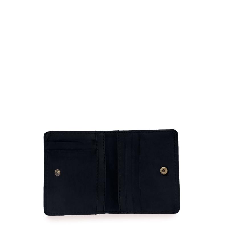 Alex Fold-Over Wallet Black Classic Leather - kožená peňaženka