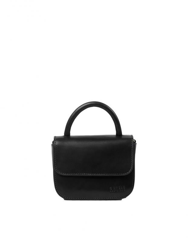 Nano Bag Black Classic Leather - malá crossbody kožená kabelka