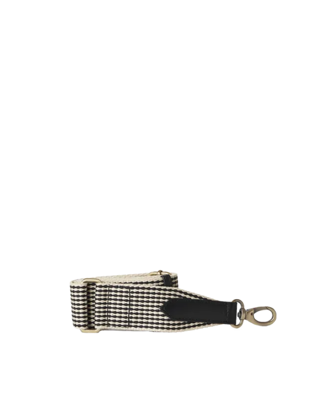 Extra popruh Checkered strap - čierny
