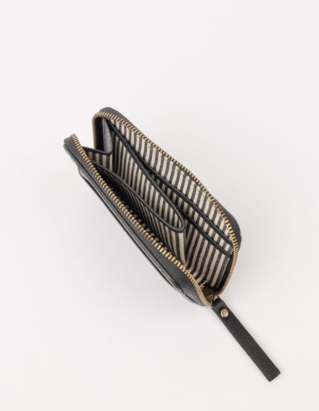Robbie Wallet Black Soft Grain - kožená peňaženka 1