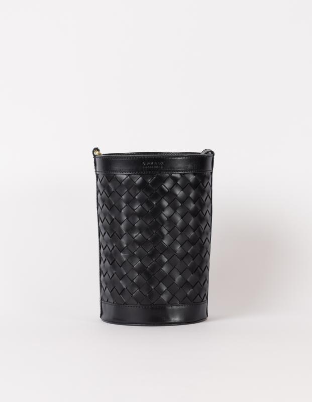 Zola - Black Classic Woven Leather - kožená kabelka