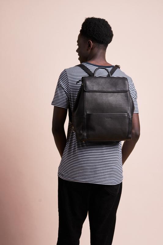 Jean Backpack Black Soft Grain Leather - kožený batoh