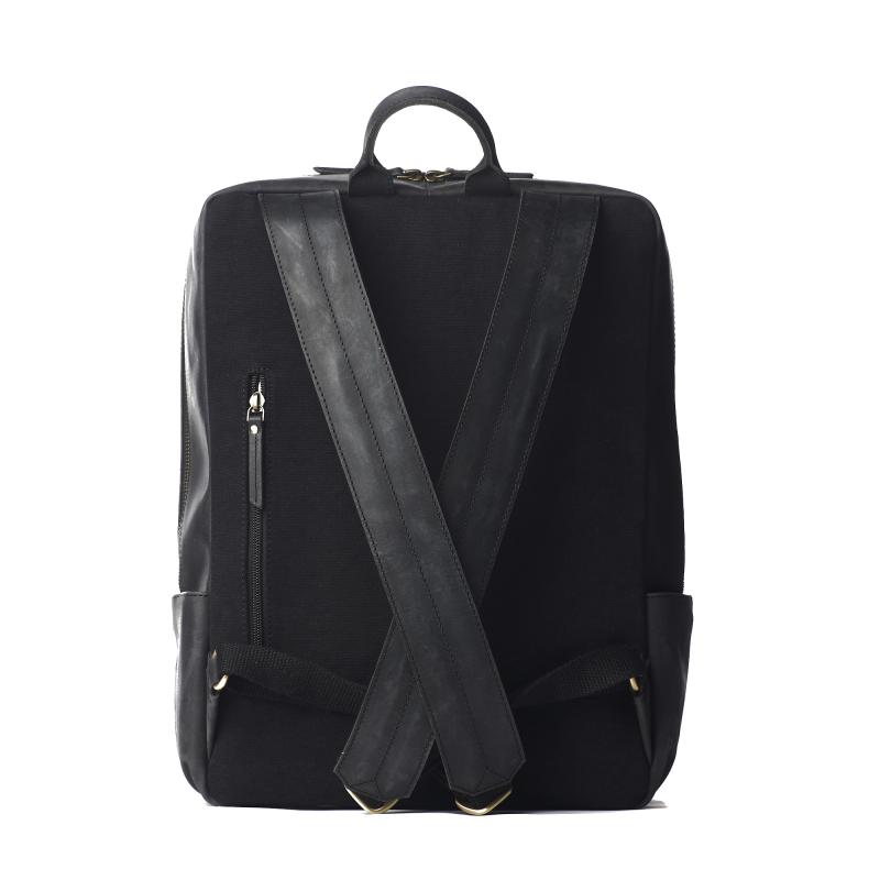 John Backpack Maxi Black Hunter Leather - kožený batoh