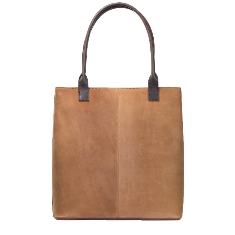 Posh Stacey Midi Camel Hunter Leather - tote kabelka