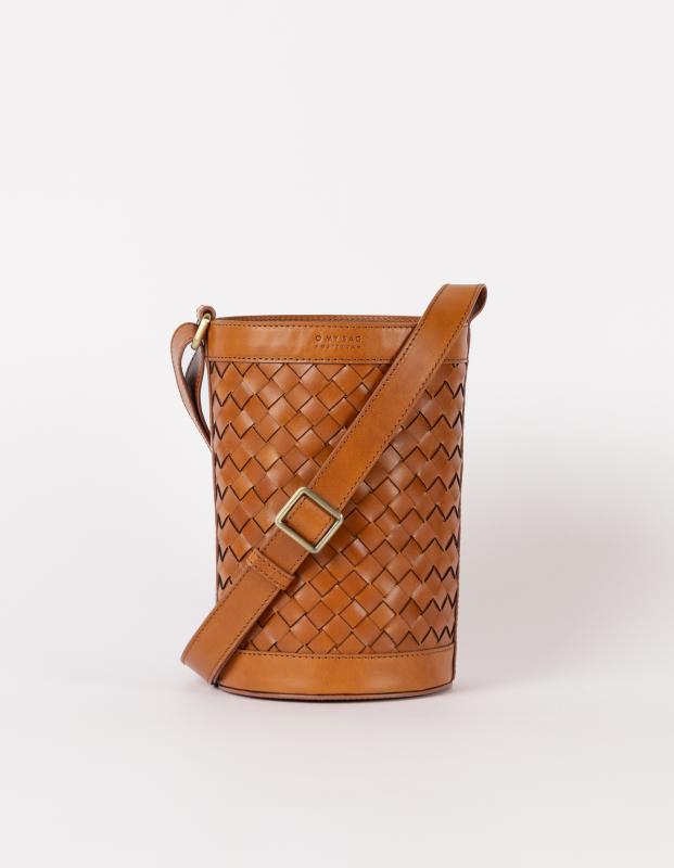 Zola - Cognac Classic Woven Leather - kožená kabelka