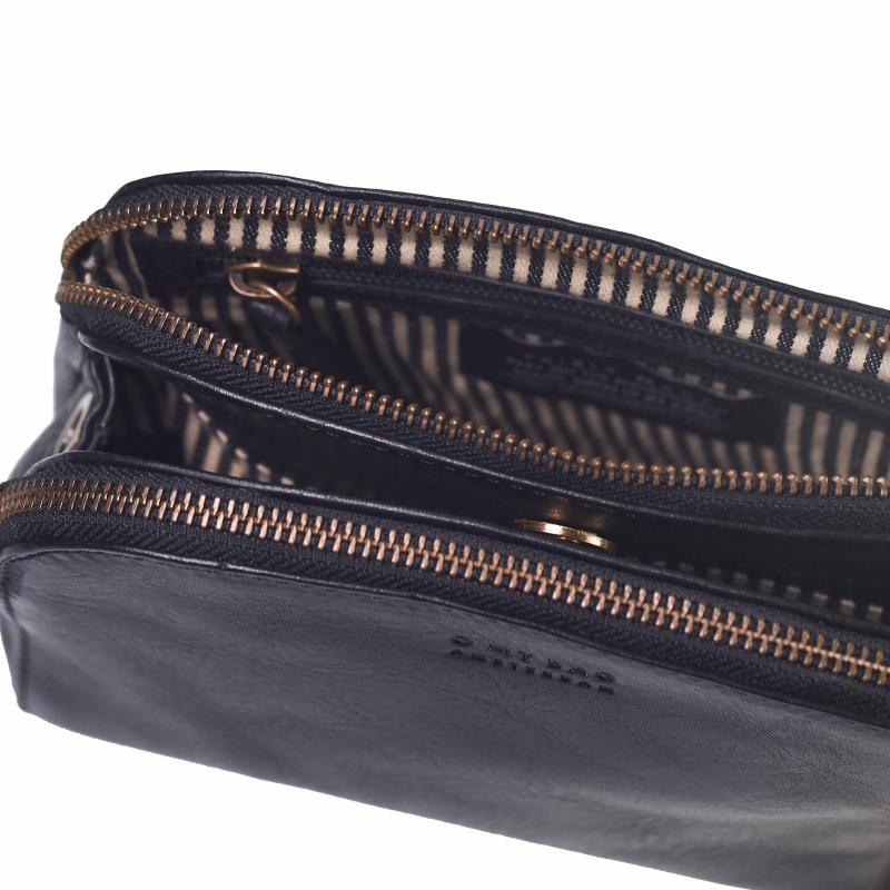 Emily Black Stromboli Leather - kožená crossbody kabelka