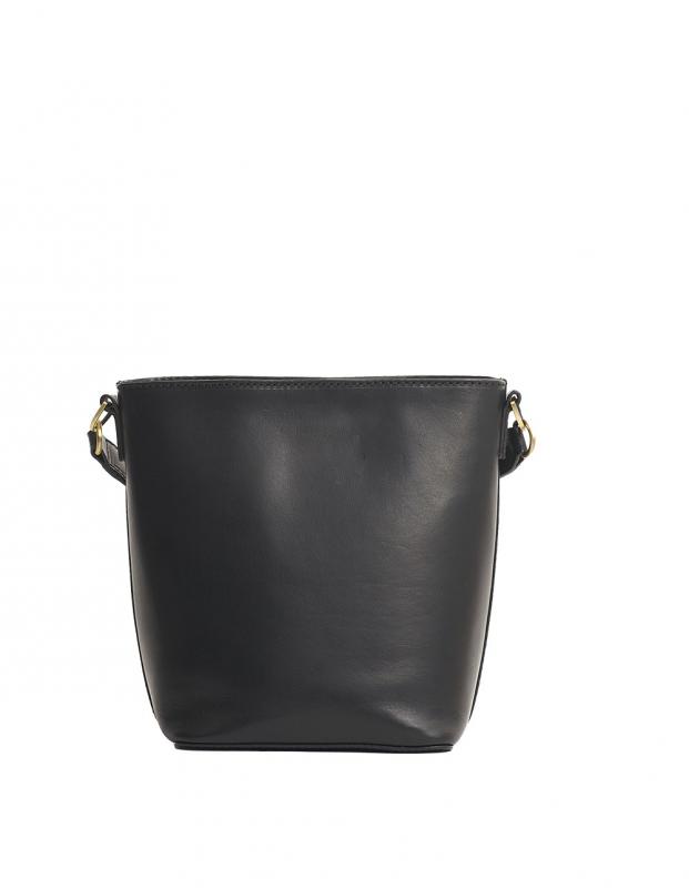 Bobbi Bucket Bag Black Classic Leather - kožená kabelka