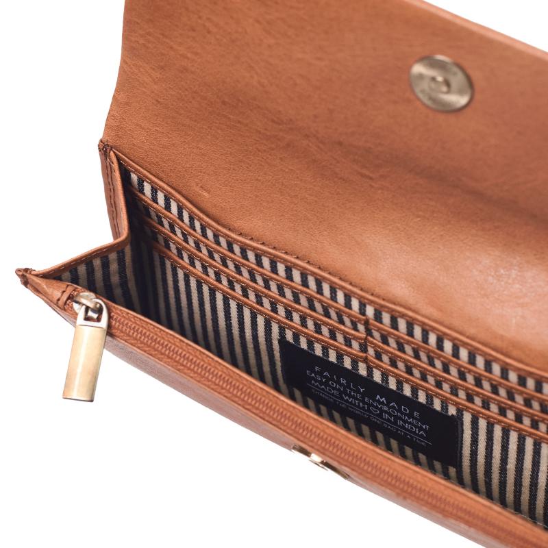Pau´s Pouch Cognac Stromboli Leather - kožená peňaženka