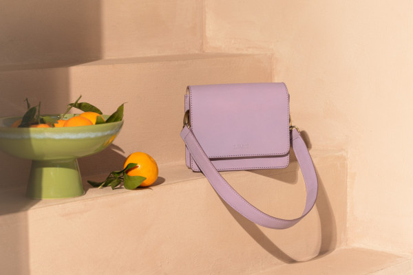Audrey Mini Lavender Classic Leather - kožená kabelka 3