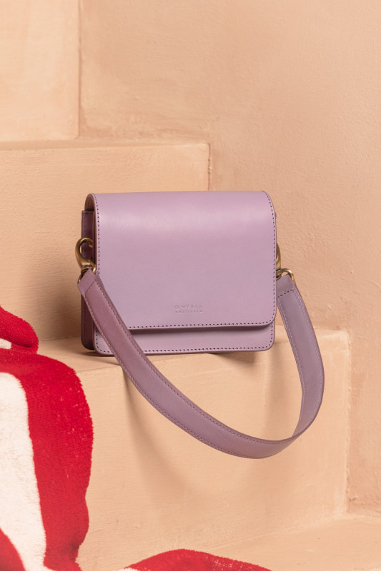 Audrey Mini Lavender Classic Leather - kožená kabelka 4