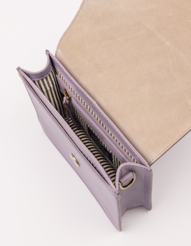Audrey Mini Lavender Classic Leather - kožená kabelka 8