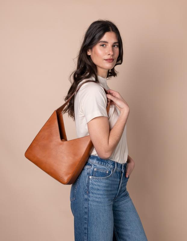 Vicky - Cognac Classic Leather - kožená kabelka