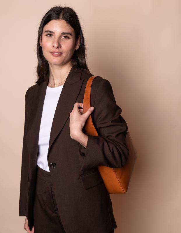 Vicky - Cognac Classic Leather - kožená kabelka