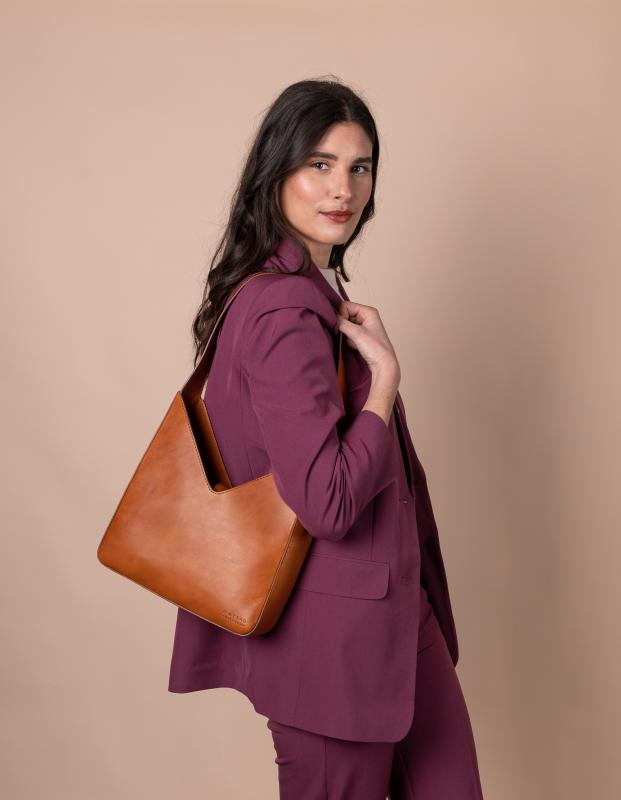 Vicky - Cognac Classic Leather - kožená kabelka