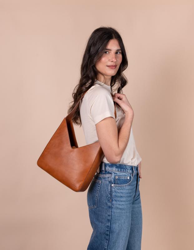 Vicky - Cognac Classic Leather - kožená kabelka