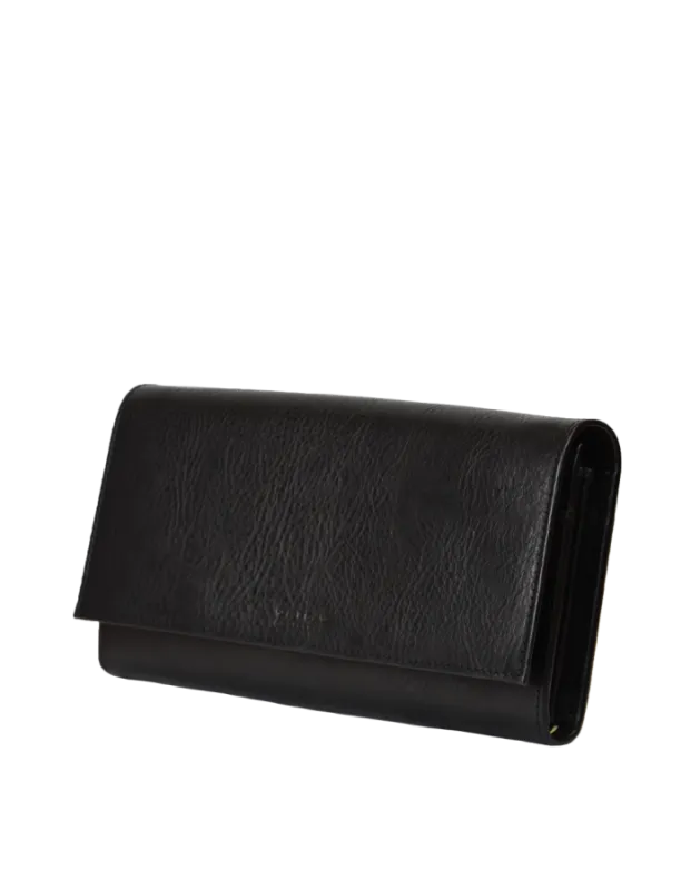 Kirsty Clutch Black Stromboli Leather - kožená kabelka