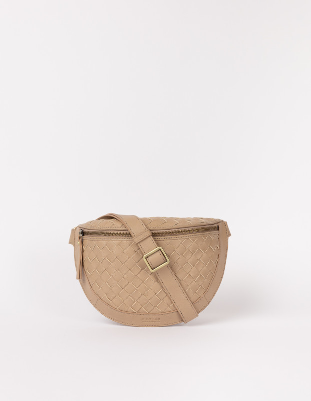 Ray Bumbag Sand Woven – kožená ľadvinka v pieskovej farbe