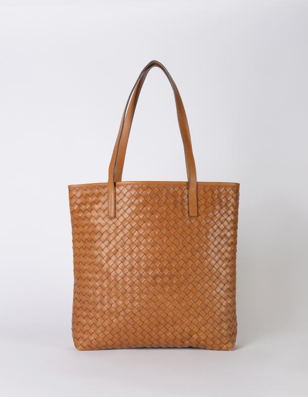 Georgia Cognac Woven Classic Leather - kožená shopper kabelka