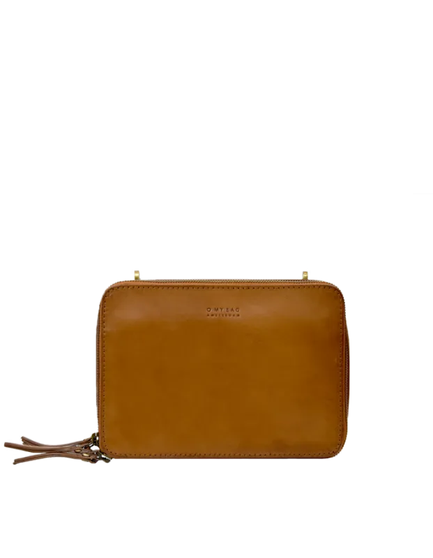 Bee´s Box Bag Cognac Classic Leather - kožená crossbody kabelka
