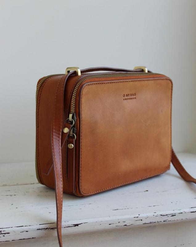 Bee´s Box Bag Cognac Classic Leather - kožená crossbody kabelka