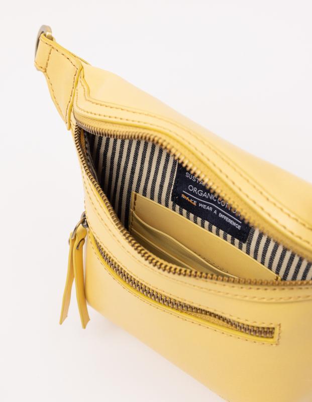 Beck´s Bum Bag Butter Yellow Classic Leather - kožená ľadvinka 5
