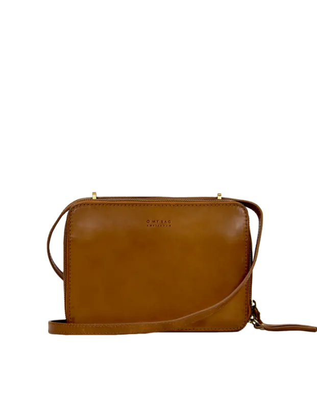 Bee´s Box Bag Cognac Classic Leather - kožená crossbody kabelka