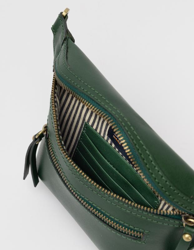 Beck´s Bum Bag Pine Green Classic Leather - kožená ľadvinka 5