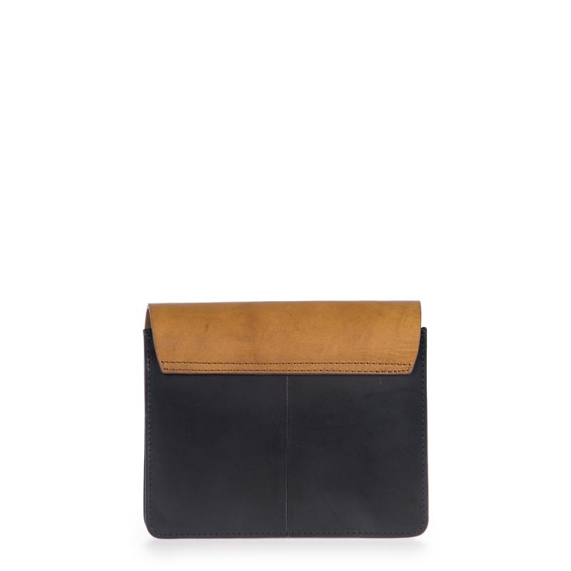 Audrey Mini Black & Cognac Classic Leather - kožená kabelka
