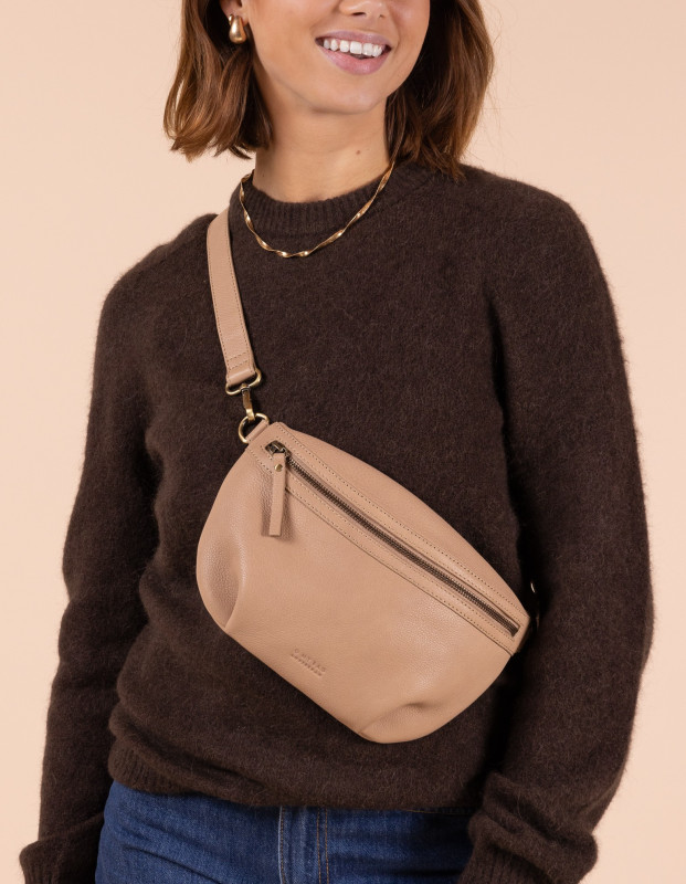 Milo Sand Soft Grain Leather - kožená ľadvinka 3