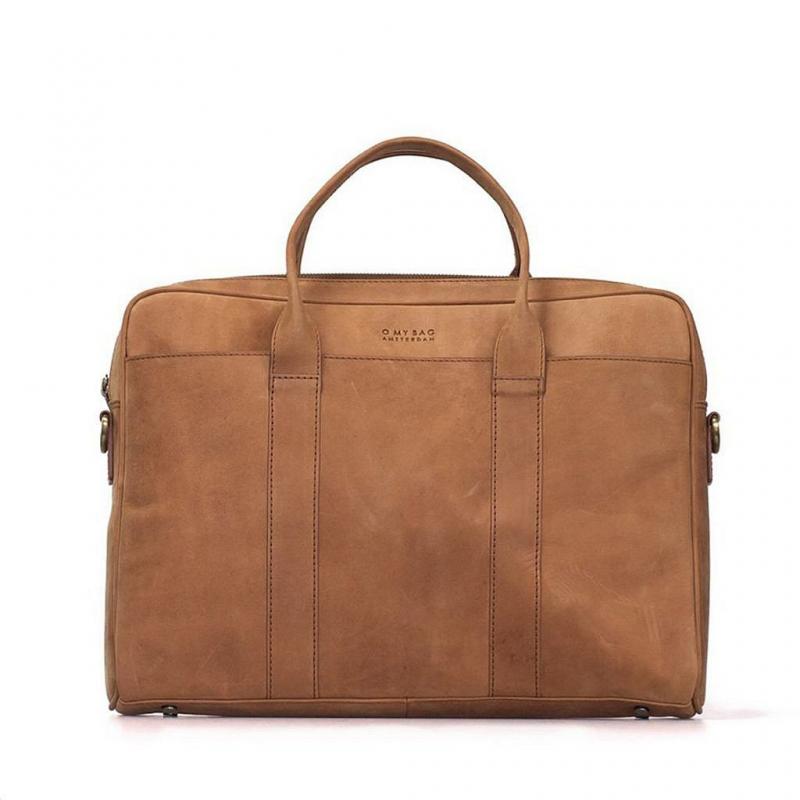 Harvey Camel Hunter Leather - kožená taška na notebook
