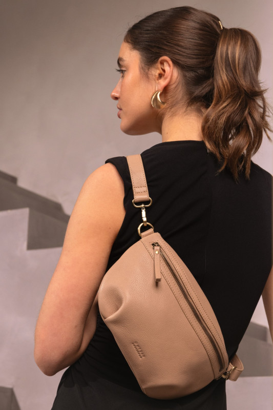 Milo Sand Soft Grain Leather - kožená ľadvinka 1