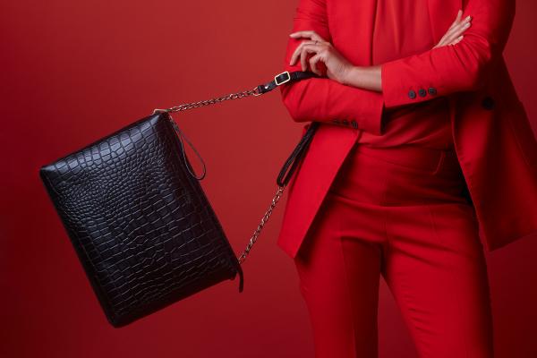 Scarlet Black Classic Croco Leather - kožená kabelka