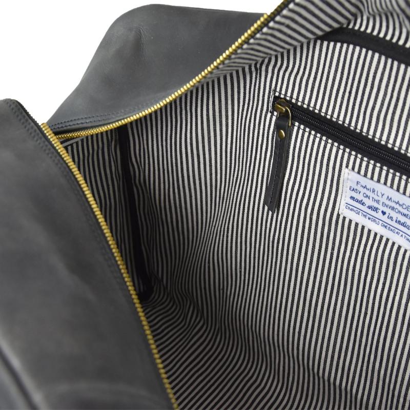 Otis Weekender Black Hunter Leather - cestovná taška