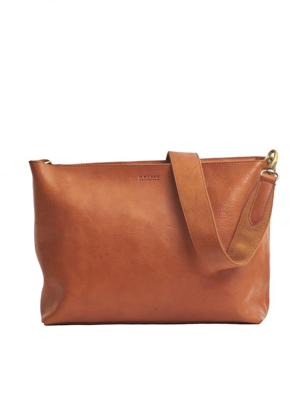 Olivia Cognac Stromboli Leather - kožená kabelka