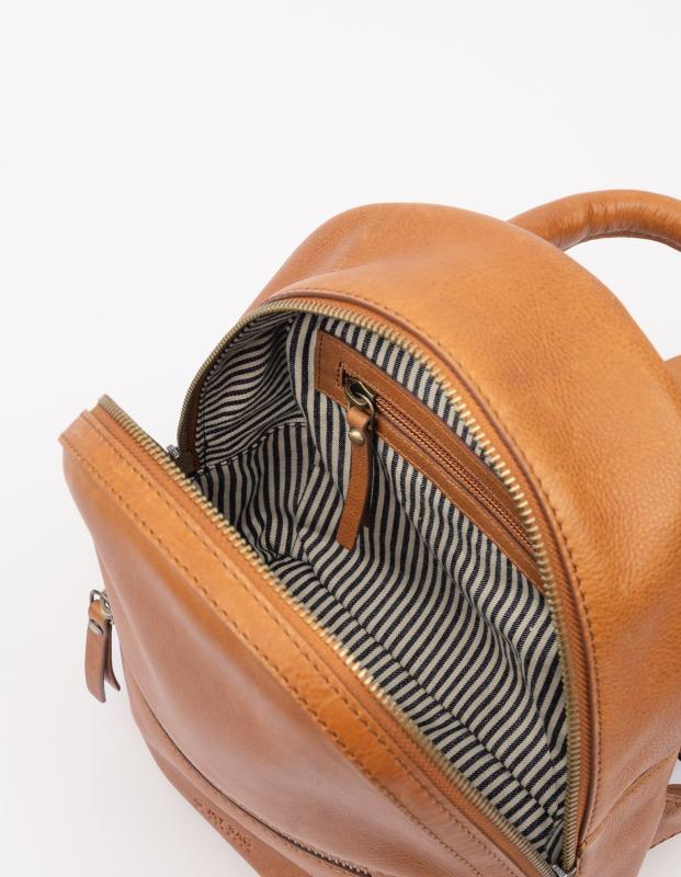 Ivy Mini Backpack Wild Oak Soft Grain Leather - kožený batoh