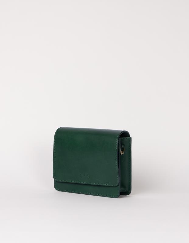 Audrey Mini Pine Green Classic Leather - kožená kabelka 6